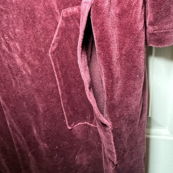J Jill Pure Jill Collection Burgundy Velour Shift Dress 2x Plus Pima Cotton Soft - Picture 3 of 8